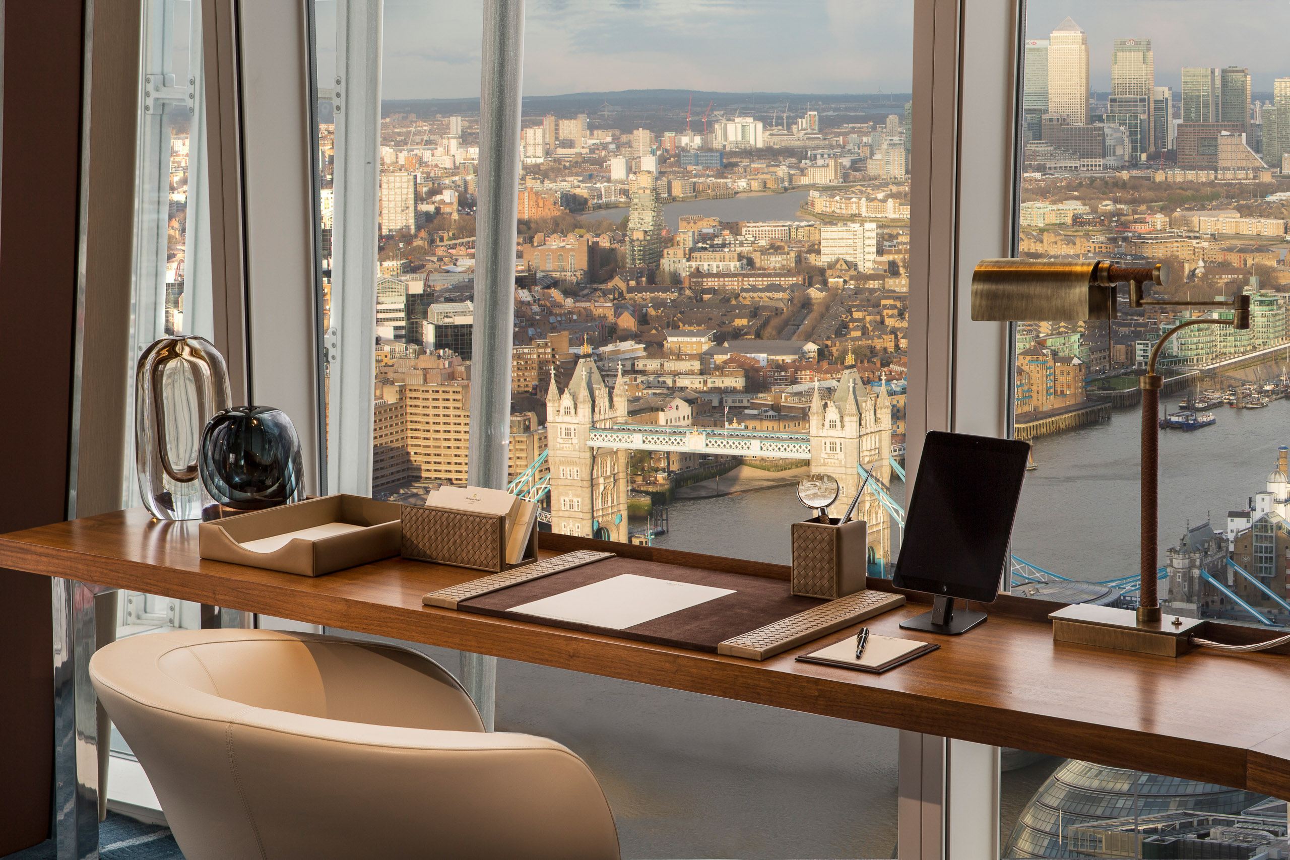 Overlooking tower bridge from the Shard