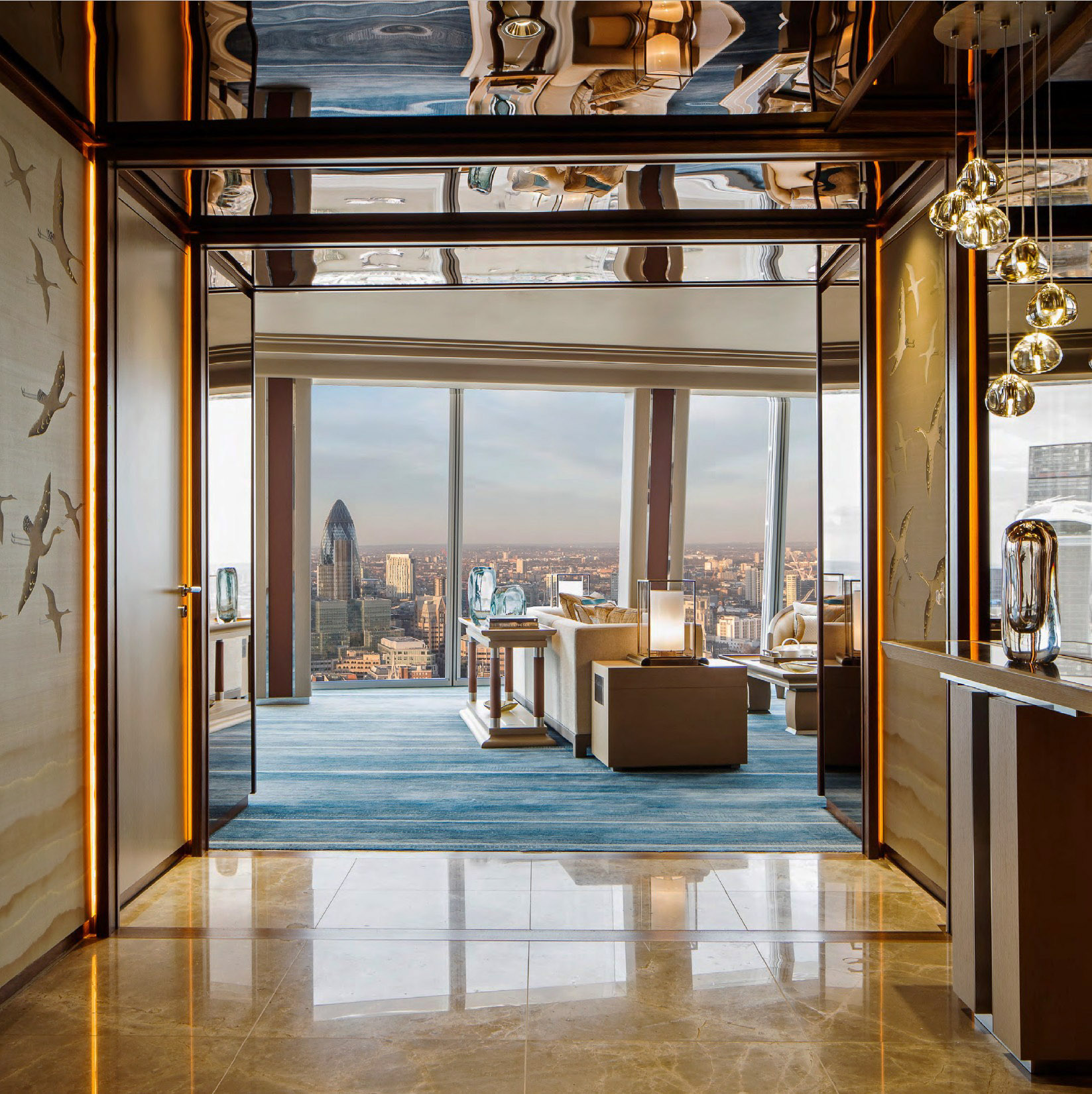 Interior Design of the Shangri-la at the Shard in London