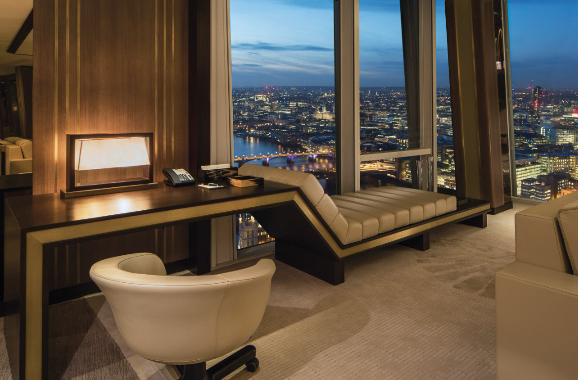 Interior Design of the Shangri-la at the Shard in London