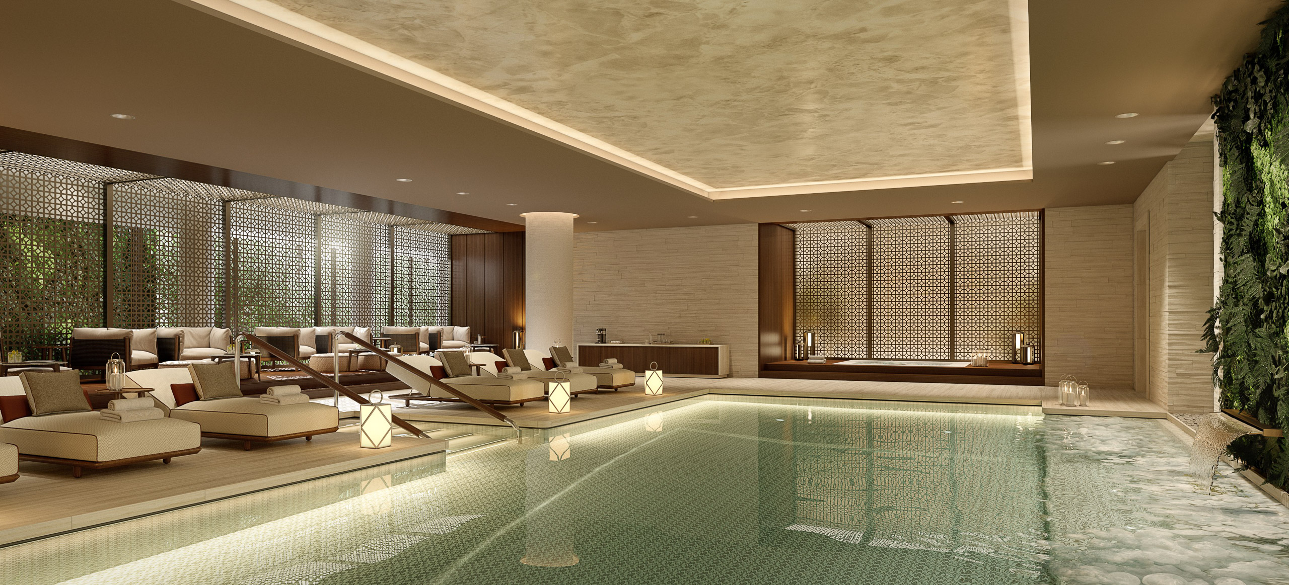 Swimming pool in the Mandarin Oriental Etiler in Istanbul